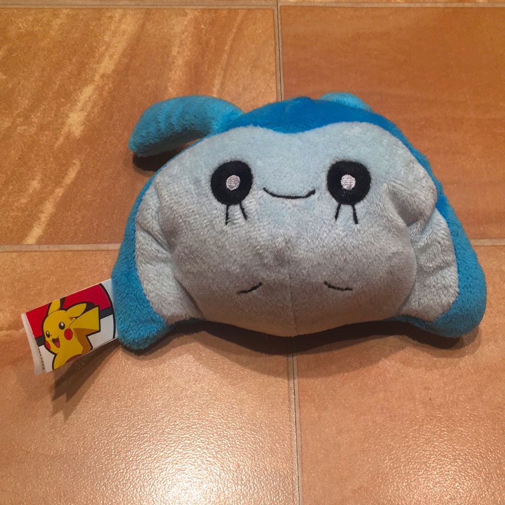 Pokemon Jakks Mantyke Blue 6" Nintendo 2007 Plush Stuffed Animal Toy